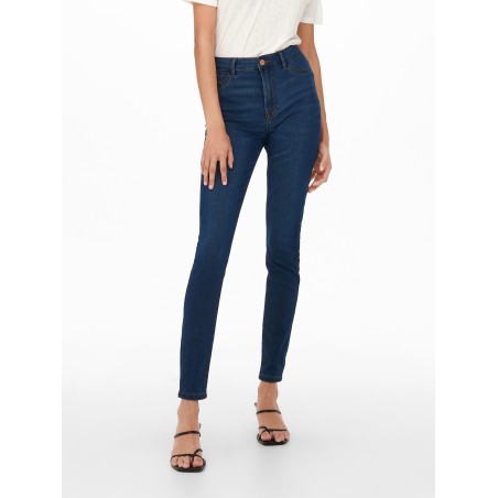 JDY Tulga Højtaljet Skinny Jeans - Dark Blue Denim