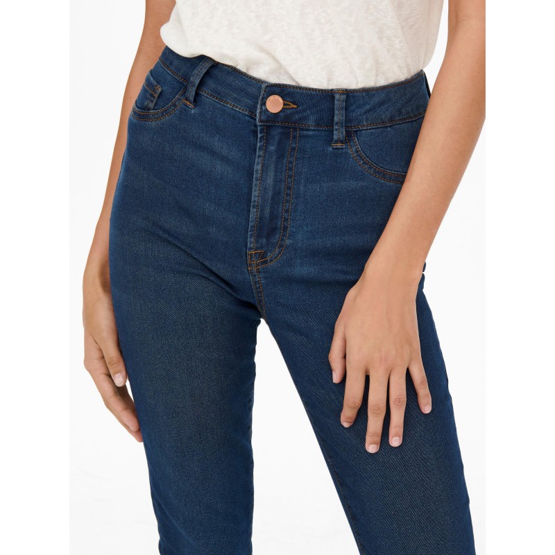 JDY Tulga Højtaljet Skinny Jeans - Dark Blue Denim