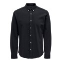 ONLY & SONS Tarp Slim Pique Skjorte - Dark Navy