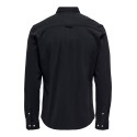 ONLY & SONS Tarp Slim Pique Skjorte - Dark Navy