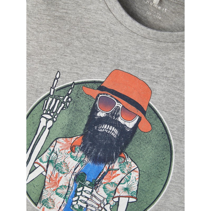 NAME IT Kids Bruno T-shirt - Grey Melange