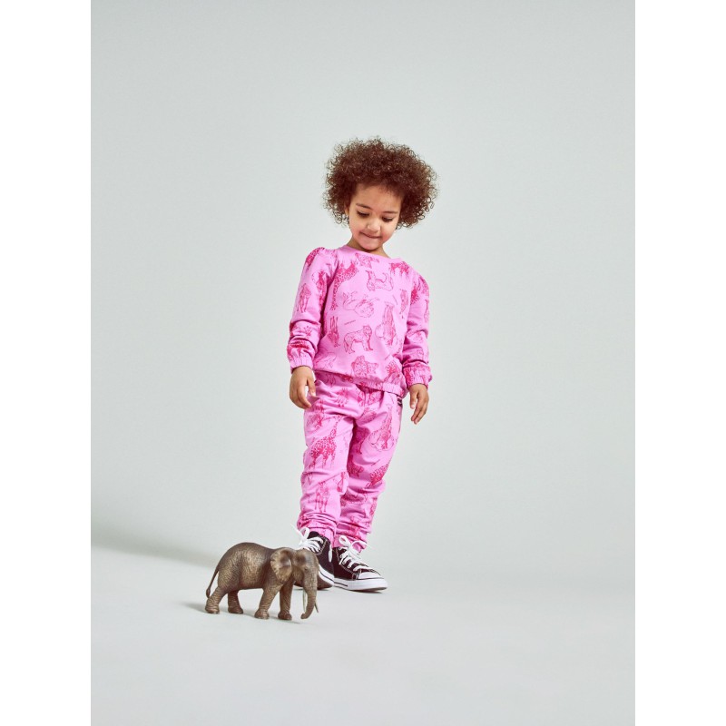 NAME IT Mini Jess Animal planet Sweatpants - Cyclamen