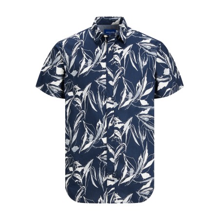 JACK & JONES Jorcrayon Aop Shirt Kortærmet Junior - Navy Blazer