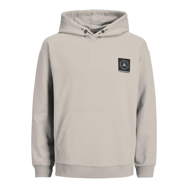 JACK & JONES JUNIOR Filo Sleeveprint Hoodie - Moonbeam