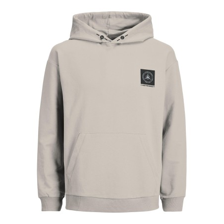 JACK & JONES JUNIOR Filo Sleeveprint Hoodie - Moonbeam
