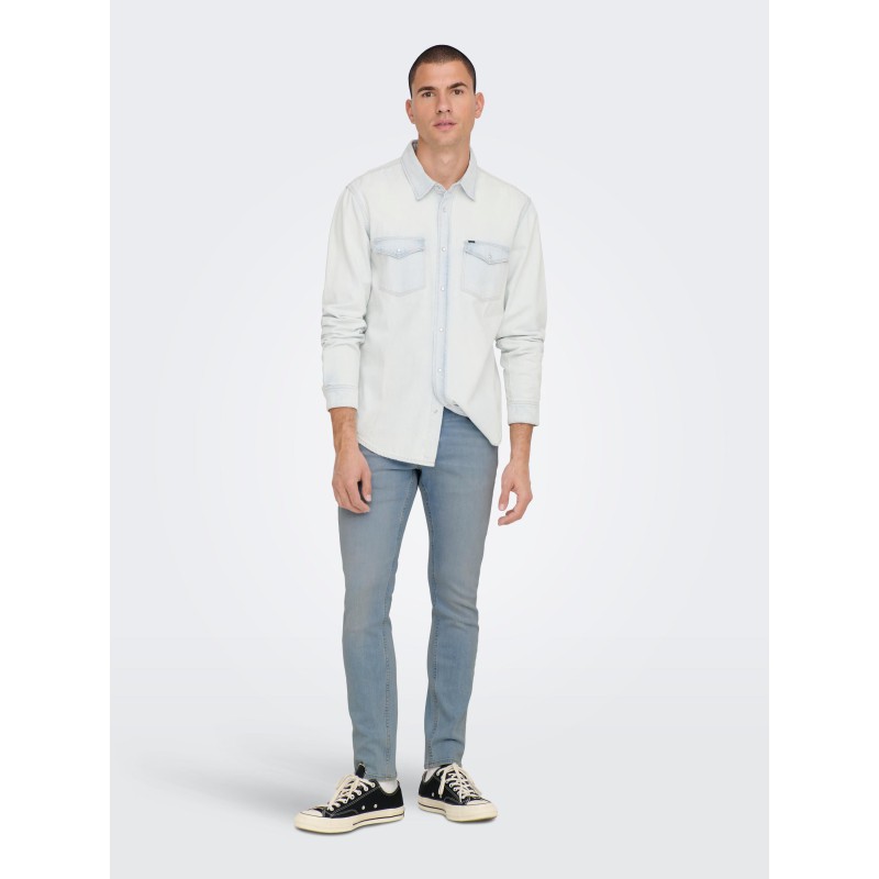 ONLY & SONS Loom Slim Jeans - Light Blue Denim