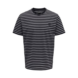 ONLY & SONS Henry Stribede T-shirt - Dark Navy