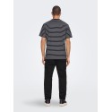 ONLY & SONS Henry Stribede T-shirt - Dark Navy