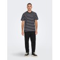 ONLY & SONS Henry Stribede T-shirt - Dark Navy