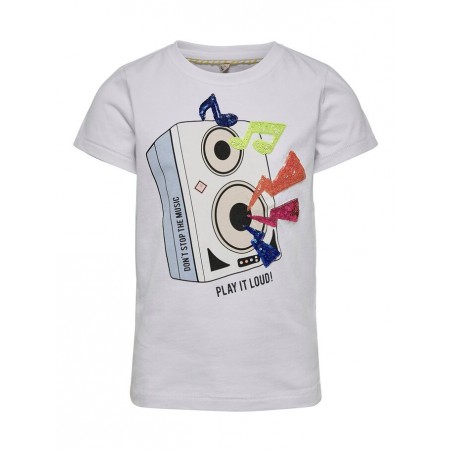 KIDS ONLY IZZY S/S PHONE/SPEAKER - Brigth White