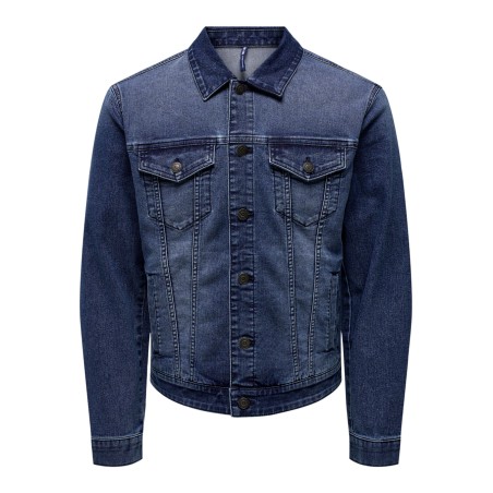 ONLY & SONS Coin Denim Jakke - Medium Blue Denim