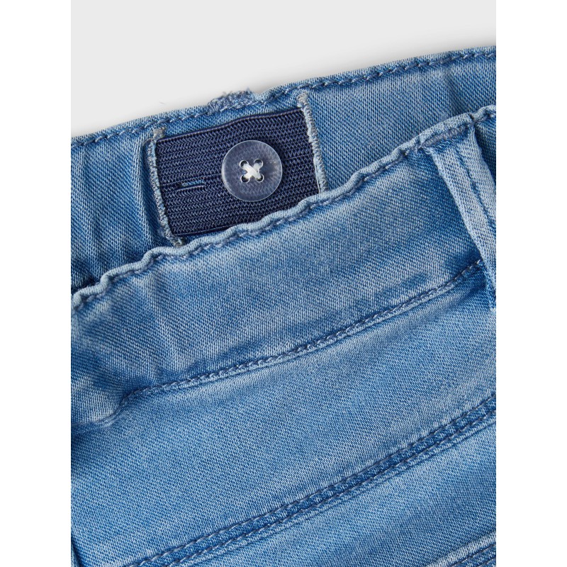 NAME IT Mini Salli Slim Sweat Denim Leggings - Light Blue Denim