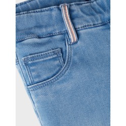 NAME IT Mini Salli Slim Sweat Denim Leggings - Light Blue Denim