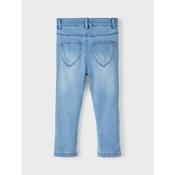 NAME IT Mini Salli Slim Sweat Denim Leggings - Light Blue Denim