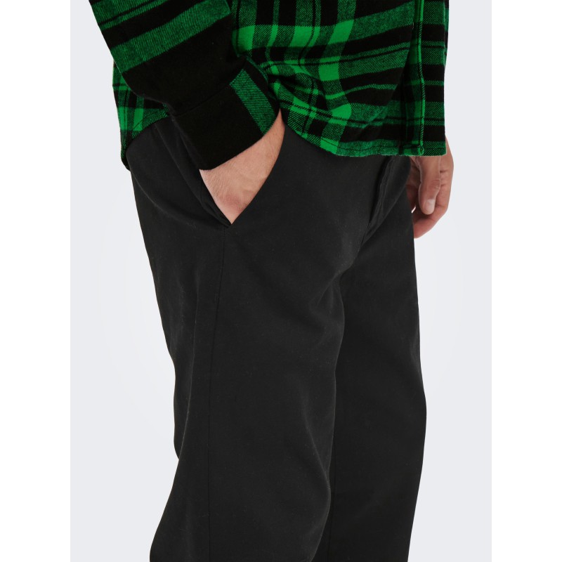 ONLY & SONS Onskent Cropped Chinobukser - Sort