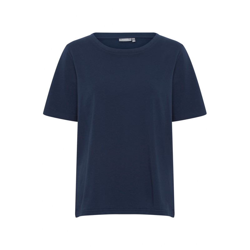 FRANSA Basic Shoulder T-shirt - Dark Peacoat