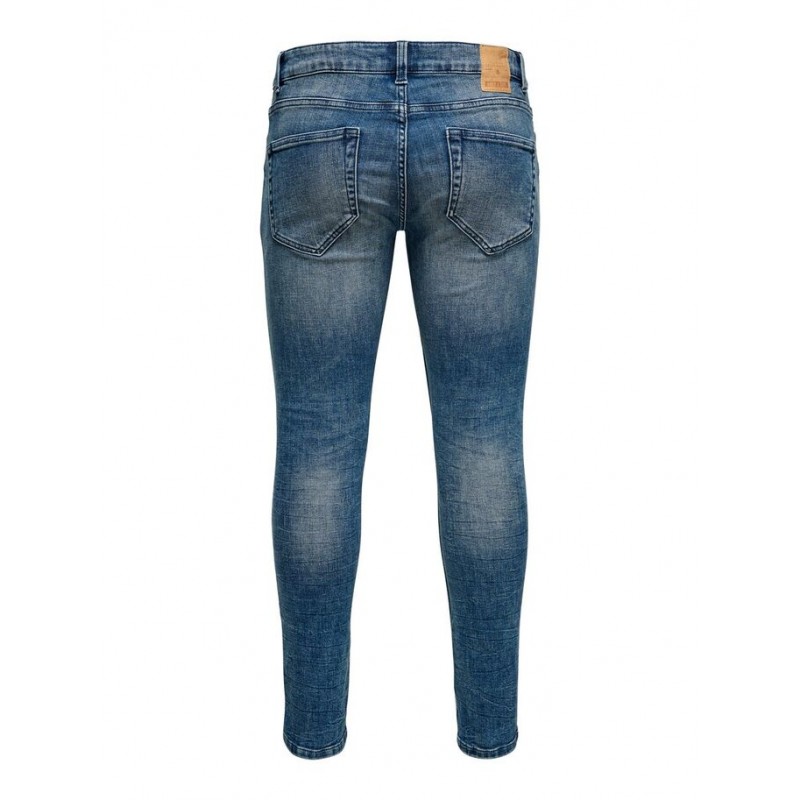 ONLY & SONS PERFORMANCE JEANS WASHED - BLUE DENIM