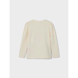NAME IT Mini Pige Teresa Langærmet Top - Buttercream