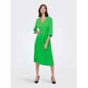 JDY Lion 3/4 Wrap Vævet Kjole - Kelly Green