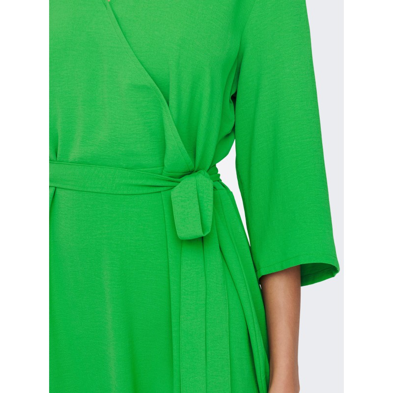 JDY Lion 3/4 Wrap Vævet Kjole - Kelly Green