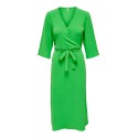 JDY Lion 3/4 Wrap Vævet Kjole - Kelly Green