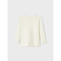 NAME IT Mini Berry Langærmet Top - Buttercream