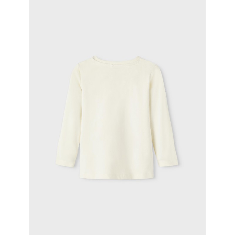NAME IT Mini Berry Langærmet Top - Buttercream