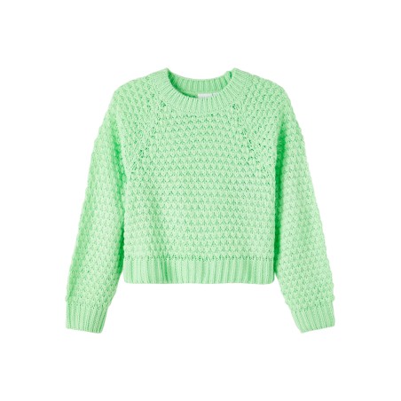 NAME IT Nkfdilisa Langærmet Kort Knit - Green Ash