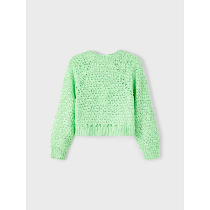 NAME IT Nkfdilisa Langærmet Kort Knit - Green Ash