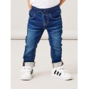 NAME IT Mini Ryan Slim Sweat Jeans - Dark Blue Denim