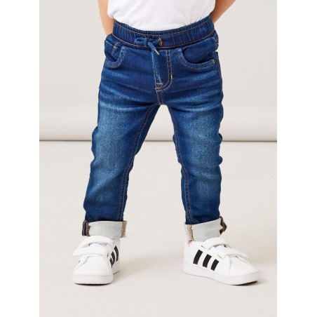 NAME IT Mini Ryan Slim Sweat Jeans - Dark Blue Denim