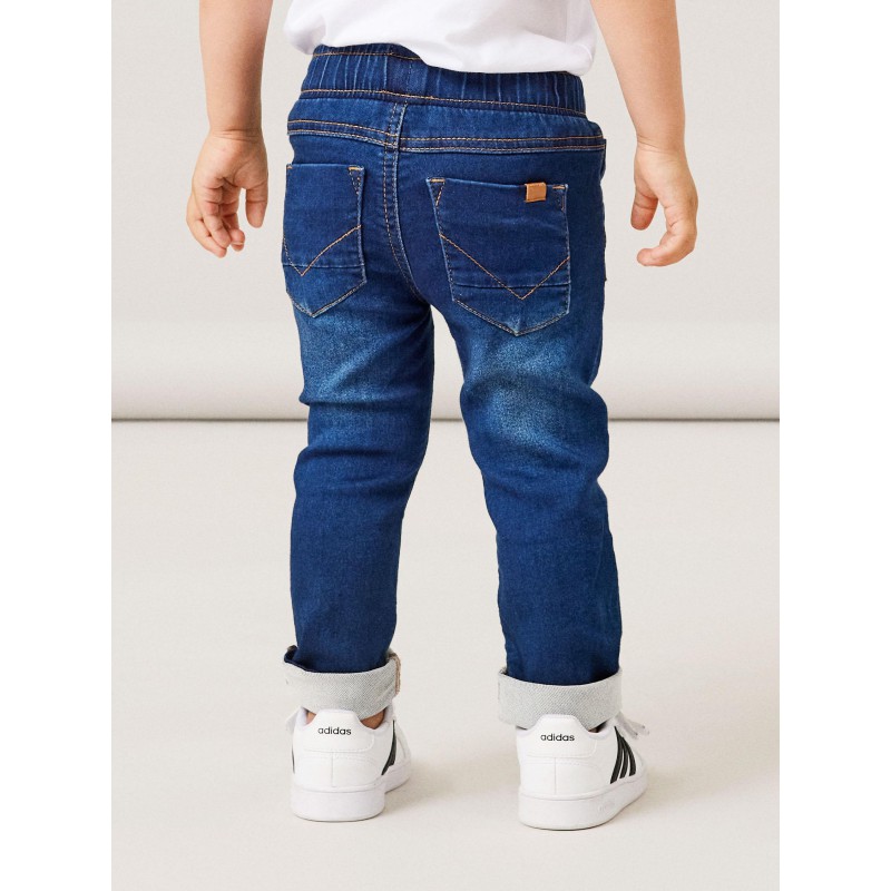 NAME IT Mini Ryan Slim Sweat Jeans - Dark Blue Denim
