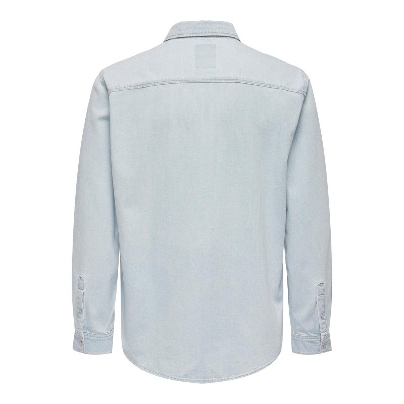 ONLY & SONS Bane Denim Skjorte - Light Blue Denim