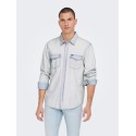ONLY & SONS Bane Denim Skjorte - Light Blue Denim