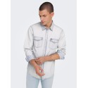 ONLY & SONS Bane Denim Skjorte - Light Blue Denim