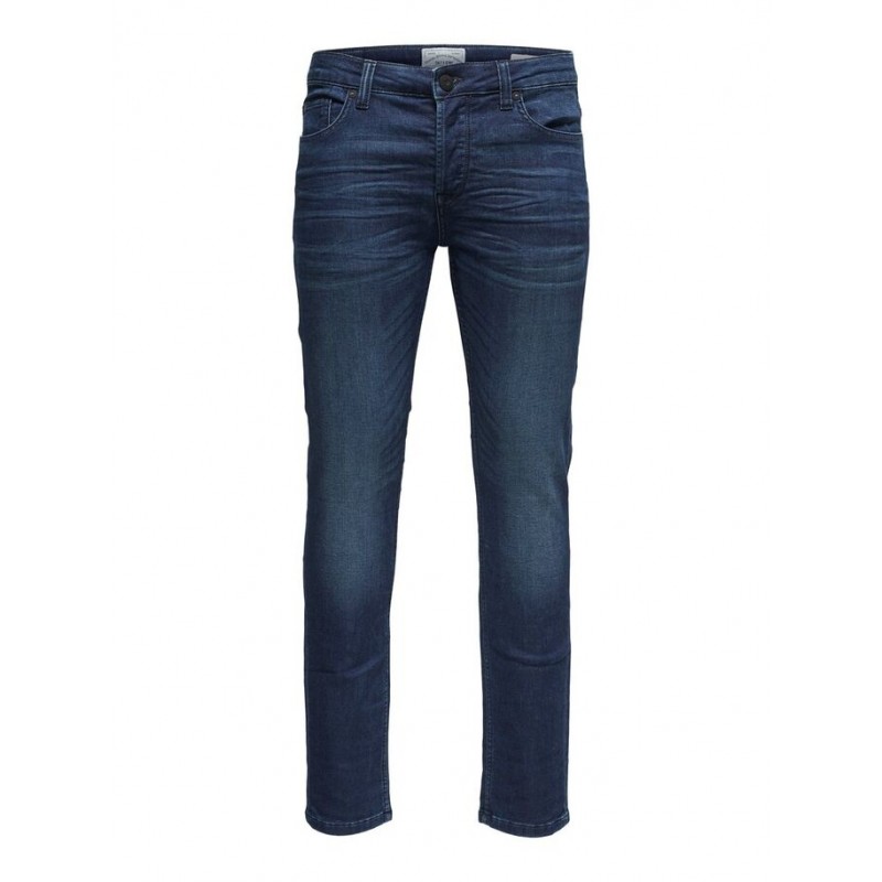 ONLY & SONS Jog Performance Jeans - Medium Blue Denim