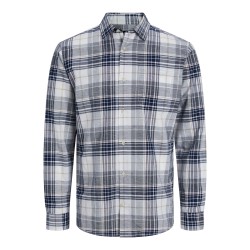 JACK & JONES Blusummer Linen Check Skjorte - Bright White