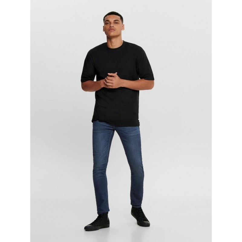 ONLY & SONS Jog Performance Jeans - Medium Blue Denim