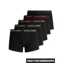 JACK & JONES 5-Pak Underbukser - Sort