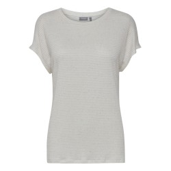 FRANSA LIGHT T-SHIRT - creme/råhvid