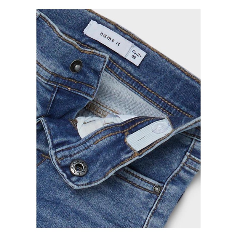 NAME IT Silas Slim Sweat Jeans - Medium Blue Denim