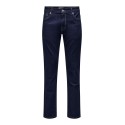 ONLY & SONS Loom Slim Denim Jeans - Dark Blue Denim