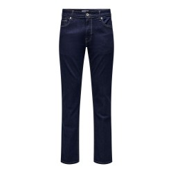 ONLY & SONS Loom Slim Denim Jeans - Dark Blue Denim