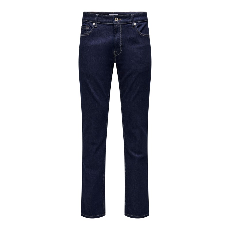 ONLY & SONS Loom Slim Denim Jeans - Dark Blue Denim