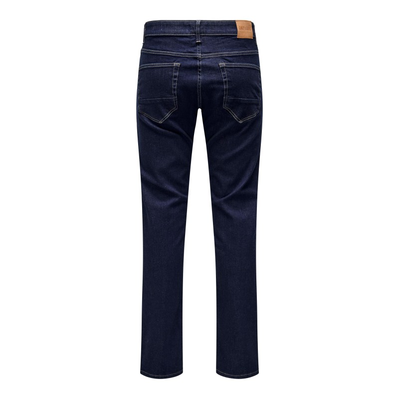 ONLY & SONS Loom Slim Denim Jeans - Dark Blue Denim