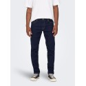 ONLY & SONS Loom Slim Denim Jeans - Dark Blue Denim