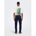 ONLY & SONS Loom Slim Denim Jeans - Dark Blue Denim