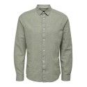 ONLY & SONS Caiden Solid Linen Skjorte - Swamp