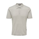 ONLY & SONS Onswyler Life Kortærmet Polo Knit - Pumice Stone