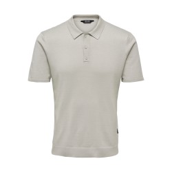ONLY & SONS Onswyler Life Kortærmet Polo Knit - Pumice Stone